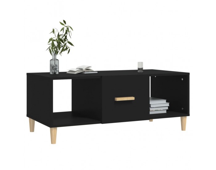 Sonata H Маса за кафе, черна, 102x50x40 см, инженерно дърво