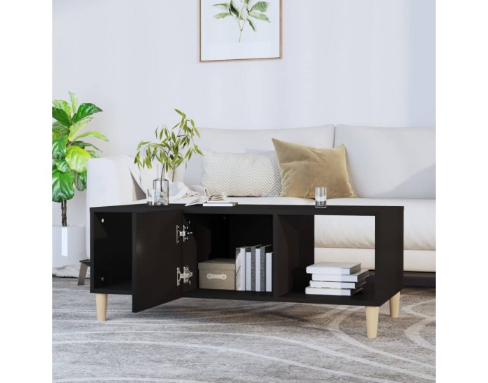 Sonata H Маса за кафе, черна, 102x50x40 см, инженерно дърво