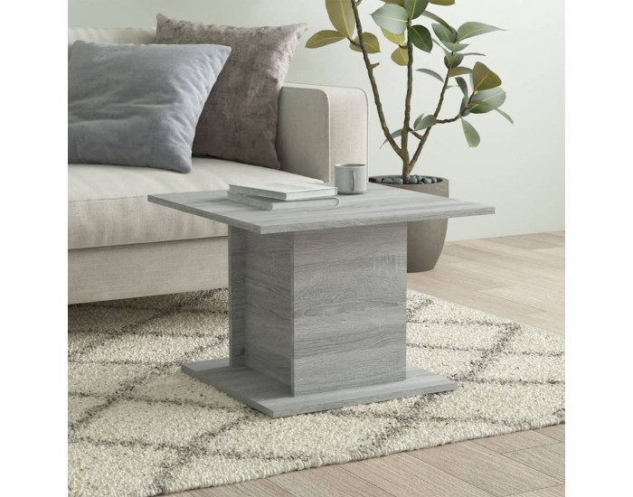 Sonata H Кафе маса, сив сонома, 55,5x55,5x40 см, инженерно дърво