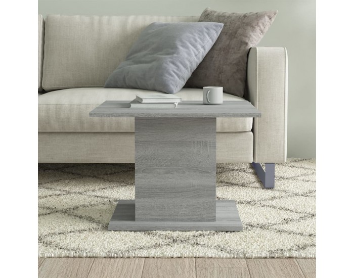 Sonata H Кафе маса, сив сонома, 55,5x55,5x40 см, инженерно дърво