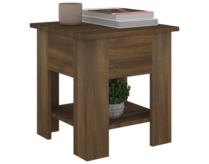 Sonata H Маса за кафе, кафяв дъб, 40x40x42 см, инженерно дърво