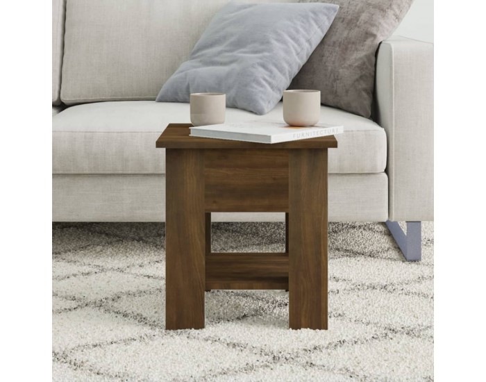 Sonata H Маса за кафе, кафяв дъб, 40x40x42 см, инженерно дърво