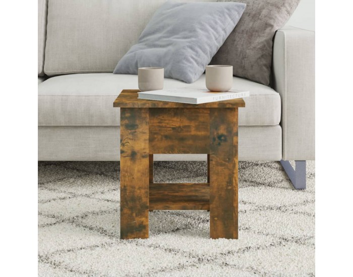 Sonata H Маса за кафе, опушен дъб, 40x40x42 см, инженерно дърво