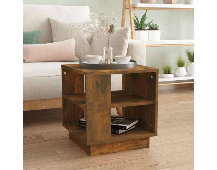 Sonata H Маса за кафе, опушен дъб, 40x40x43 см, инженерно дърво