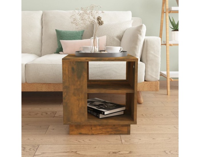 Sonata H Маса за кафе, опушен дъб, 40x40x43 см, инженерно дърво