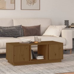 Sonata H Кафе маса, меденокафява, 110x50x40 см, бор дърво масив - Маси