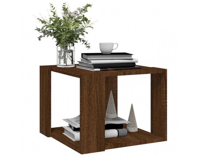 Sonata H Маса за кафе, кафяв дъб, 40x40x30 см, инженерно дърво