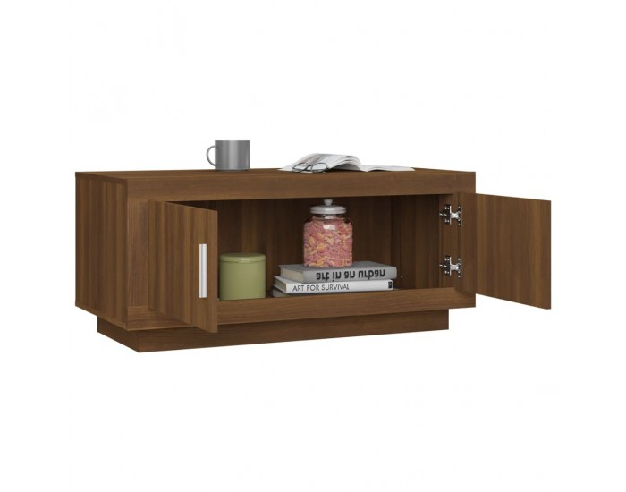 Sonata H Кафе маса, Кафяв дъб, 102x50x45 см, инженерно дърво