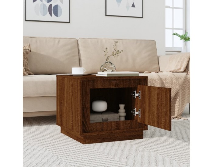 Sonata H Кафе маса, кафяв дъб, 51x50x44 см, инженерно дърво