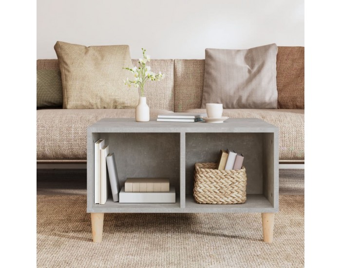 Sonata H Маса за кафе, бетонно сива, 60x50x36,5 см, инженерно дърво