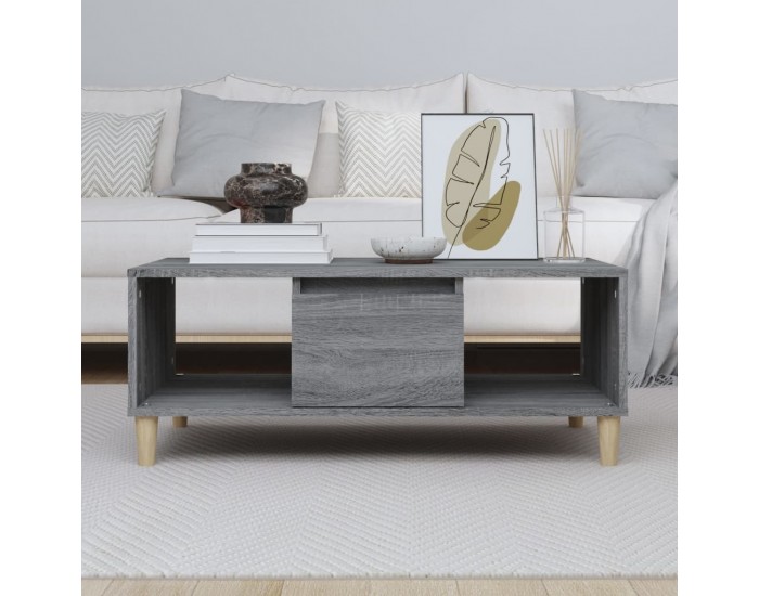 Sonata H Кафе маса, сив сонома, 90x50x36,5 см, инженерно дърво