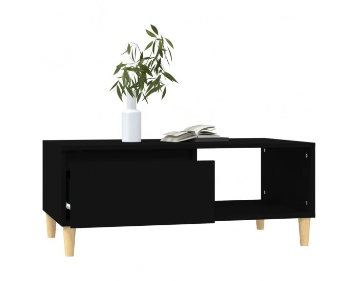 Sonata H Кафе маса, черна, 90x50x36,5 см, инженерно дърво