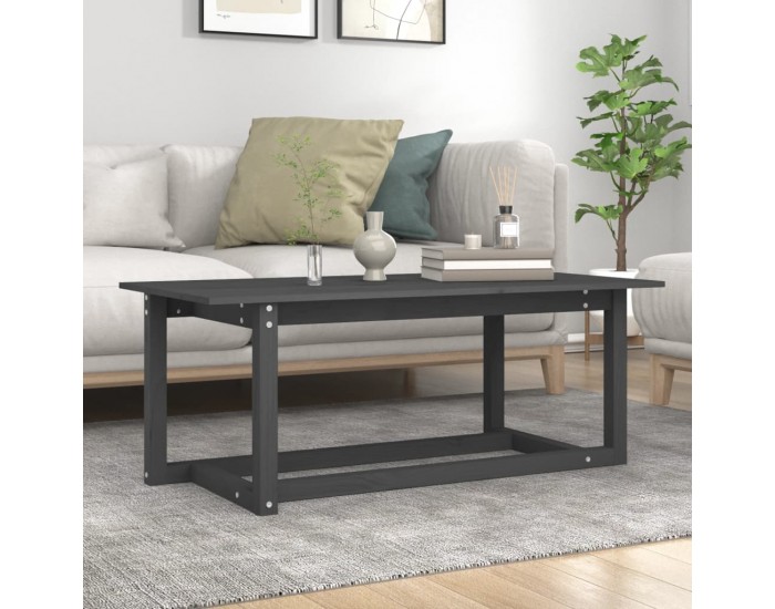 Sonata H Кафе маса, сива, 110x55x45 см, борово дърво масив