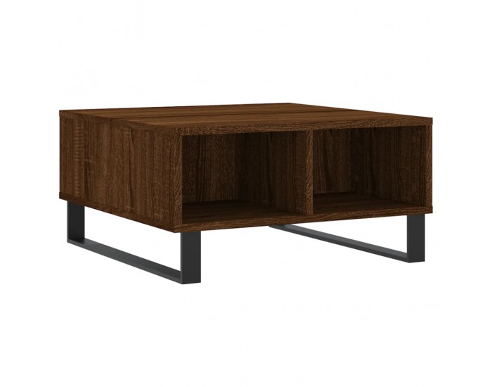 Sonata H Кафе маса, кафяв дъб, 60x60x30 см, инженерно дърво