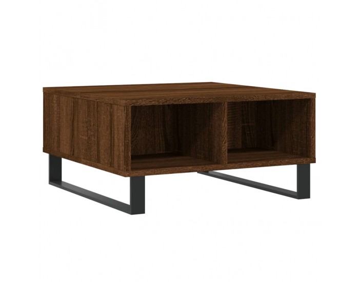 Sonata H Кафе маса, кафяв дъб, 60x60x30 см, инженерно дърво