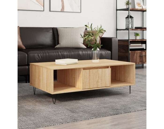 Sonata H Кафе маса, дъб сонома, 104x60x35 см, инженерно дърво