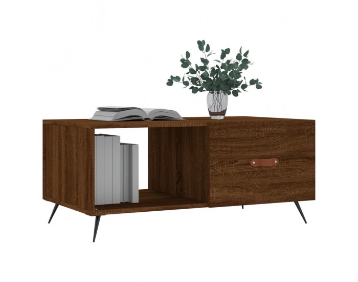 Sonata H Кафе маса, кафяв дъб, 90x50x40 см, инженерно дърво