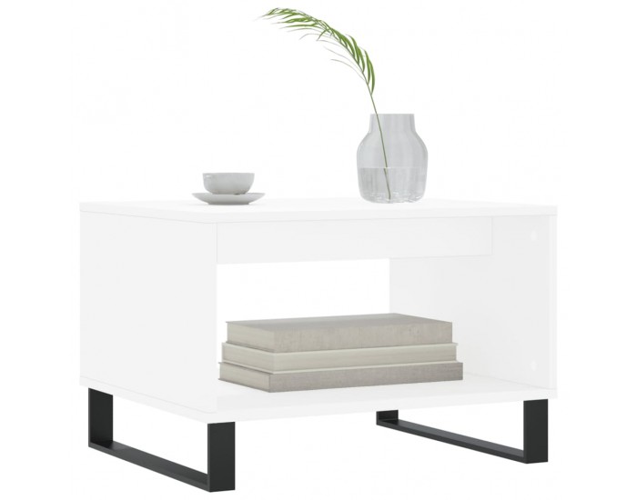 Sonata H Маса за кафе, бяла, 60x50x40 см, инженерно дърво