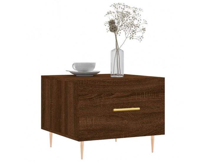 Sonata H Кафе маса, кафяв дъб, 50x50x40 см, инженерно дърво