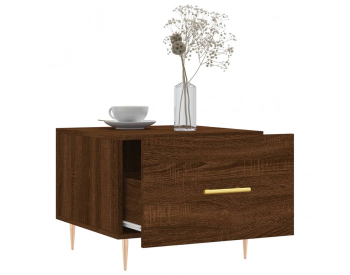 Sonata H Кафе маса, кафяв дъб, 50x50x40 см, инженерно дърво