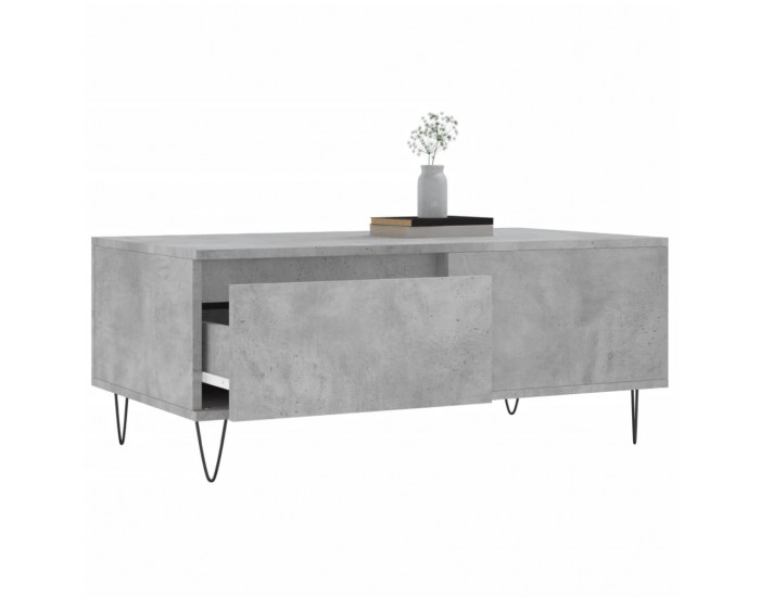 Sonata H Маса за кафе, бетонно сива, 90x50x36,5 см, инженерно дърво