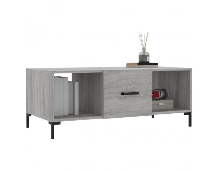 Sonata H Кафе маса, сив сонома, 102x50x40 см, инженерно дърво