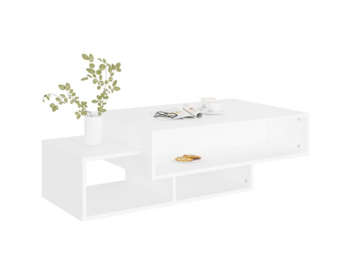 Sonata H Маса за кафе, бяла, 105x55x32 см, инженерно дърво