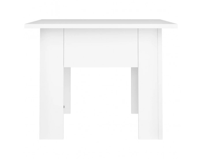 Sonata H Маса за кафе, бял, 55x55x42 см, инженерно дърво