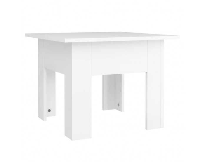 Sonata H Маса за кафе, бял, 55x55x42 см, инженерно дърво