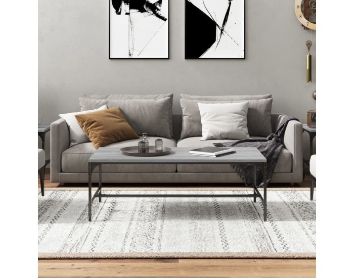 Sonata H Кафе маса, сив сонома, 100x50x35 см, инженерно дърво