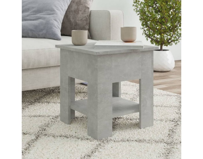 Sonata H Маса за кафе, бетонно сива, 40x40x42 см, инженерно дърво
