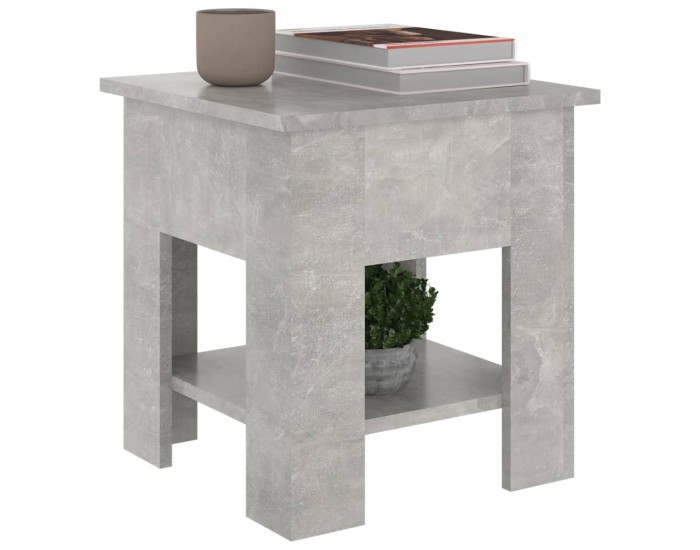 Sonata H Маса за кафе, бетонно сива, 40x40x42 см, инженерно дърво