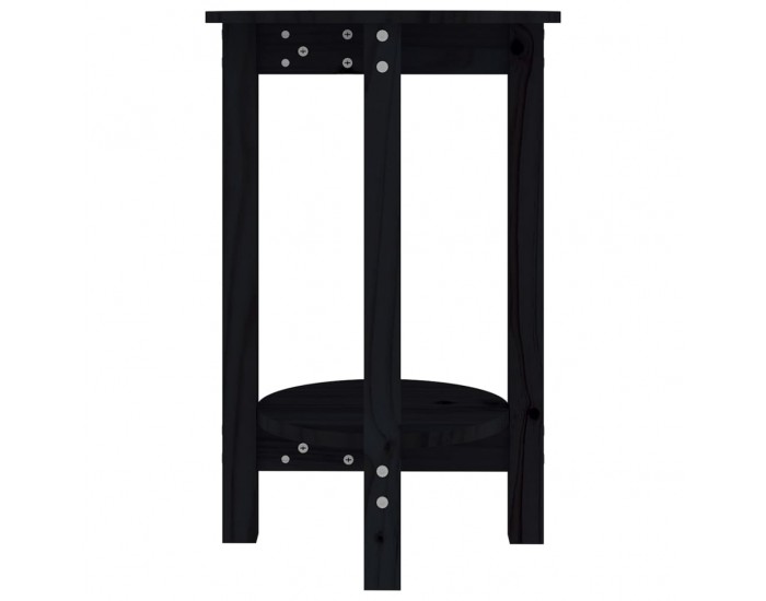 Sonata H Кафе маса, черна, Ø 40x60 см, борово дърво масив