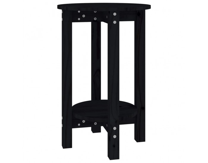 Sonata H Кафе маса, черна, Ø 40x60 см, борово дърво масив