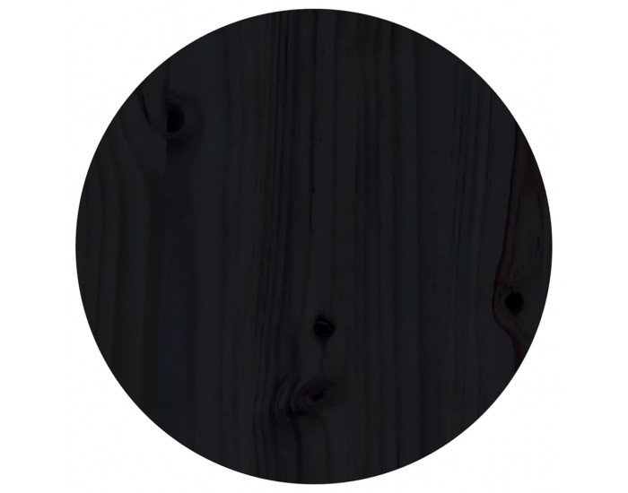 Sonata H Кафе маса, черна, Ø 40x60 см, борово дърво масив