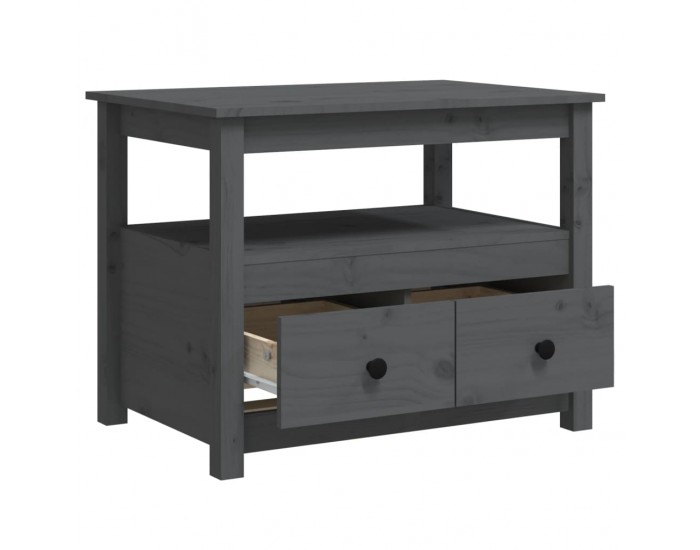 Sonata H Кафе маса, Сиво, 71x49x55 см, борово дърво масив