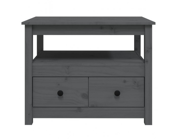 Sonata H Кафе маса, Сиво, 71x49x55 см, борово дърво масив