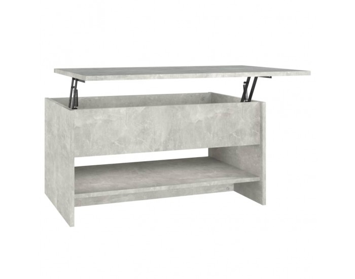 Sonata H Маса за кафе, бетонно сива, 80x50x40 см, инженерно дърво