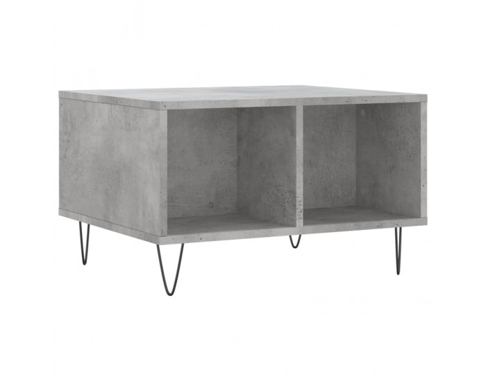 Sonata H Маса за кафе, бетонно сива, 60x50x36,5 см, инженерно дърво