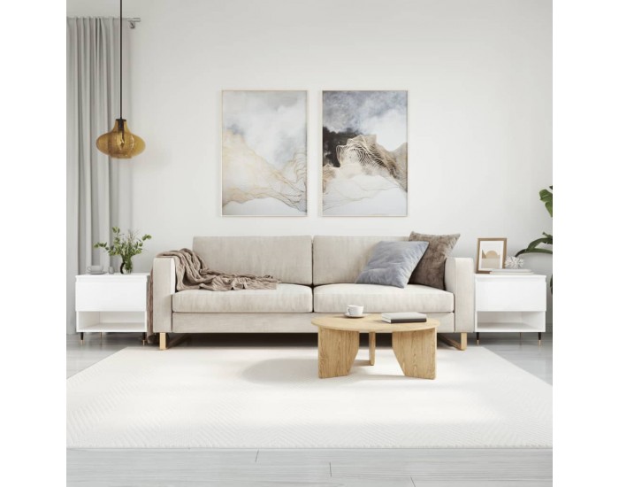 Sonata H Маси за кафе, 2 бр, бял гланц, 50x46x50 см, инженерно дърво