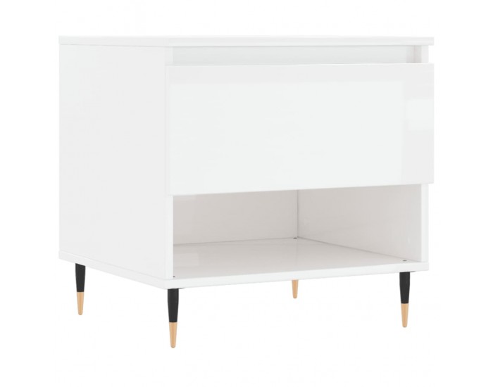 Sonata H Маси за кафе, 2 бр, бял гланц, 50x46x50 см, инженерно дърво