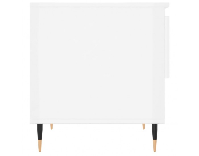 Sonata H Маси за кафе, 2 бр, бял гланц, 50x46x50 см, инженерно дърво