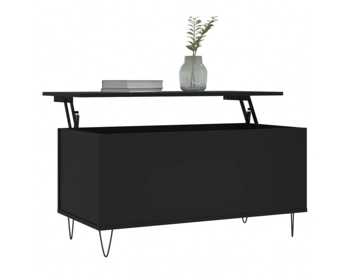 Sonata H Маса за кафе, черна, 90x44,5x45 см, инженерно дърво