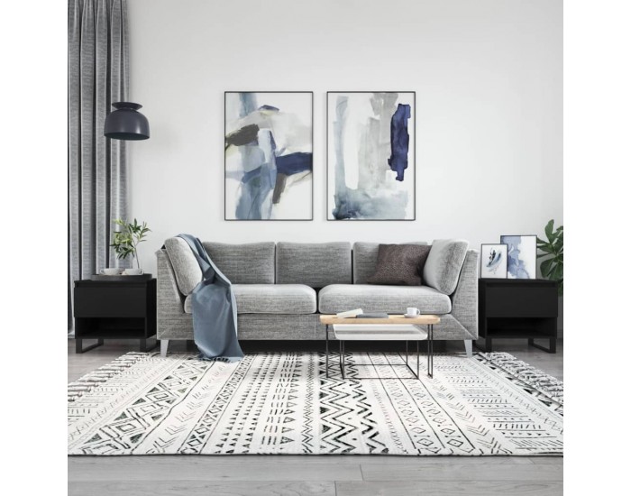 Sonata H Маси за кафе, 2 бр, черни, 50x46x50 см, инженерно дърво