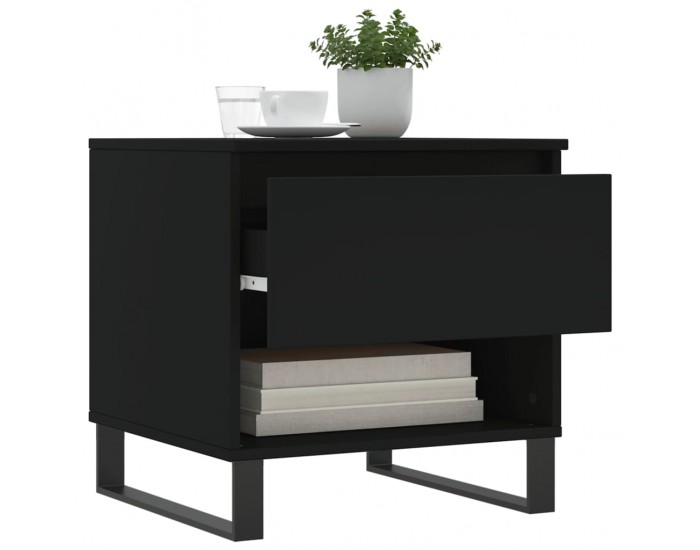 Sonata H Маси за кафе, 2 бр, черни, 50x46x50 см, инженерно дърво