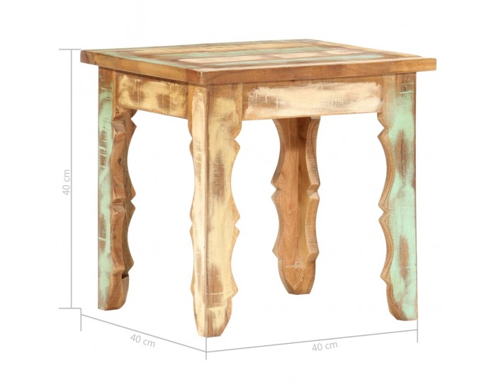 Sonata H Маса за кафе, 40х40х40 см, регенерирано дърво масив