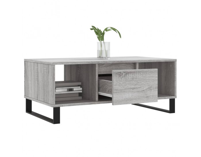 Sonata H Кафе маса, сив сонома, 90x50x36,5 см, инженерно дърво