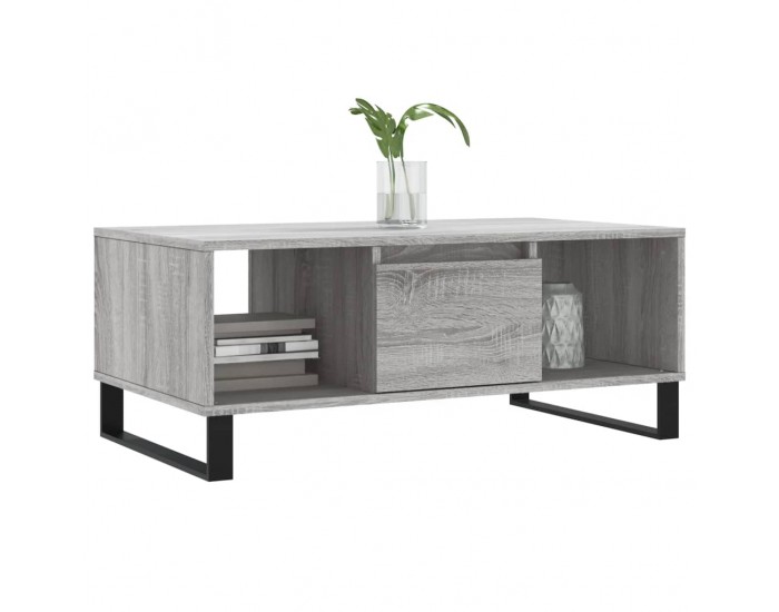 Sonata H Кафе маса, сив сонома, 90x50x36,5 см, инженерно дърво