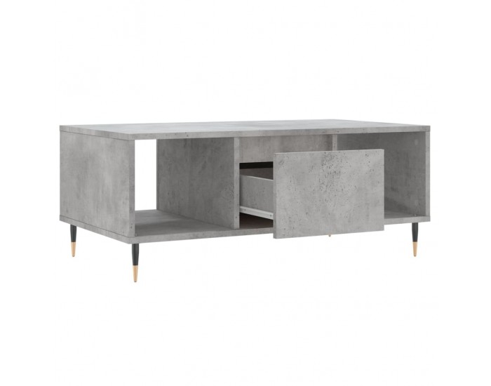 Sonata H Маса за кафе, бетонно сива, 90x50x36,5 см, инженерно дърво