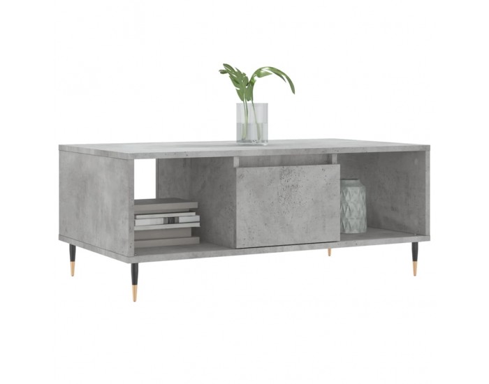 Sonata H Маса за кафе, бетонно сива, 90x50x36,5 см, инженерно дърво